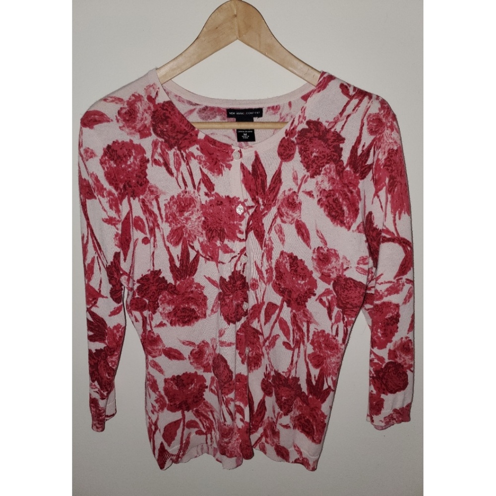 Flower pattern New York & Company cardigan